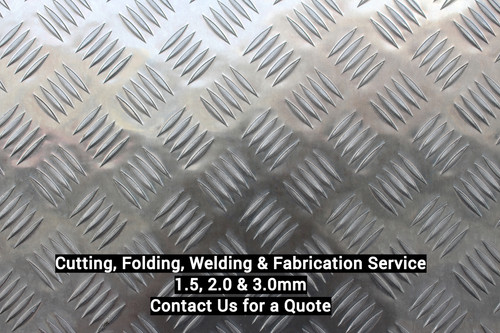 Aluminium checker plate - aluminium, cut