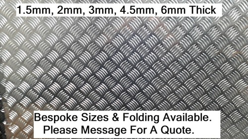 Aluminium chequer tread - aluminium,